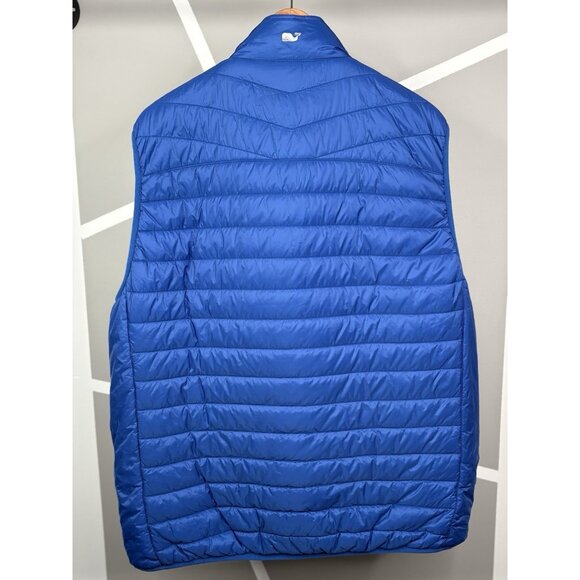 Vineyard Vines Puffer Vest Men’s XL Mountain Weekend Blue Nylon Quilted Full Zip - Picture 2 of 16